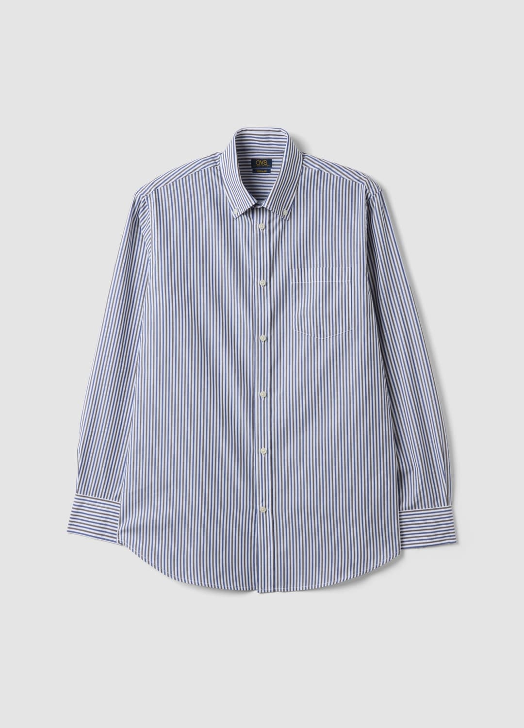 Camicia Bianca In Misto Cotone A Righe Con Collo Button-down Easy Iron | OVS Camicia Bianca In Misto Cotone A Righe Con Collo Button-down Easy Iron - 4 | OVS