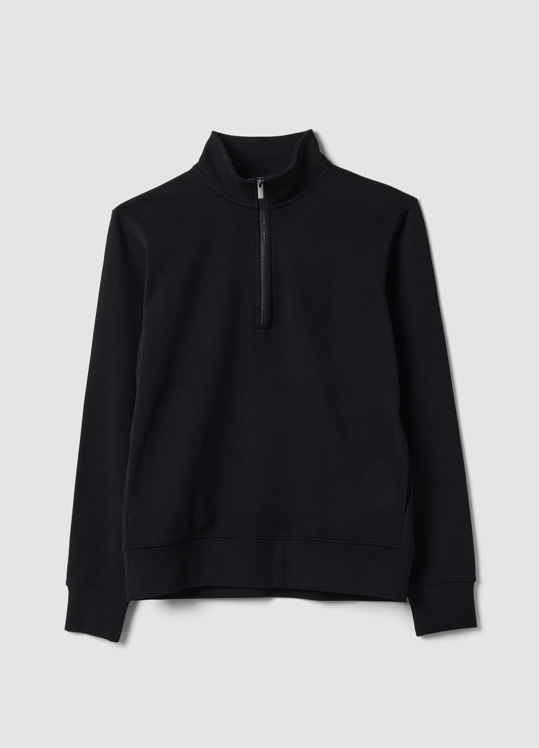 Half-zip Nera In Misto Cotone A Girocollo | OVS Half-zip Nera In Misto Cotone A Girocollo - 0 | OVS