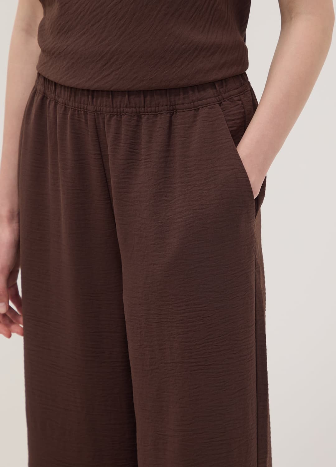 Pantaloni Marroni Wide Leg Con Vita Elasticizzata | OVS Pantaloni Marroni Wide Leg Con Vita Elasticizzata - 3 | OVS