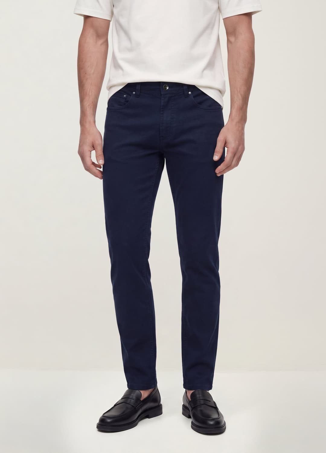 Grüne Slim-fit-hose Aus Elastischem Baumwoll-dobby | OVS Grüne Slim-fit-hose Aus Elastischem Baumwoll-dobby - 1 | OVS