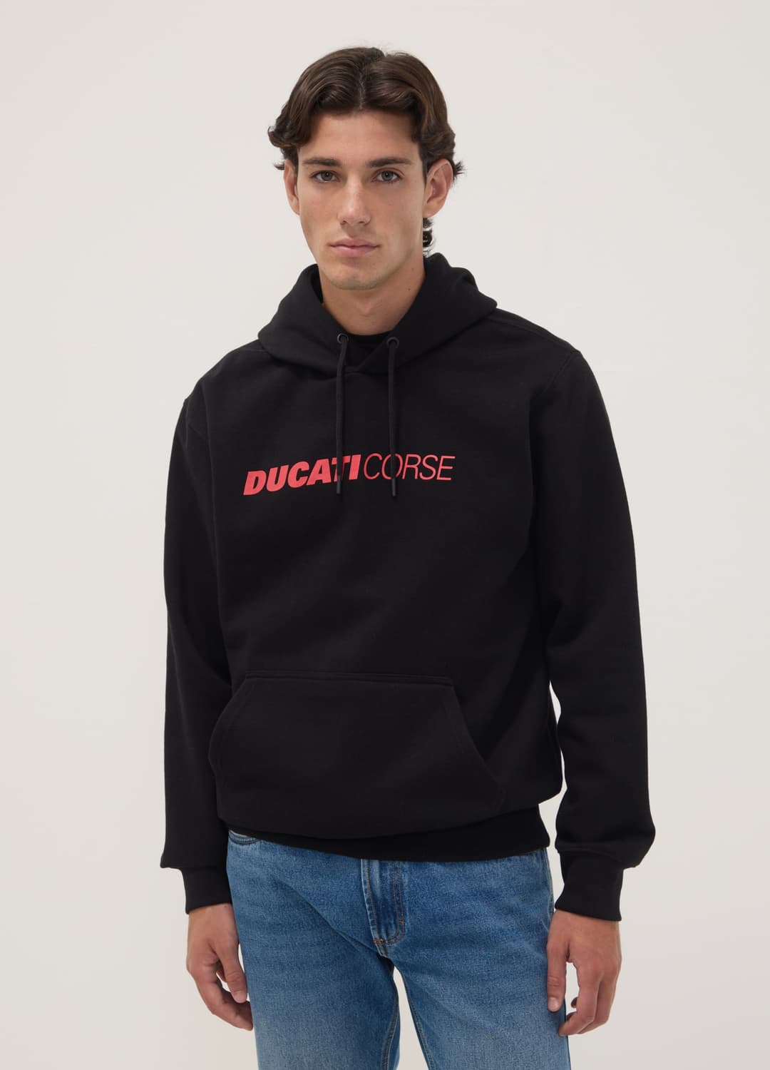 Felpa Nera In Misto Cotone Con Cappuccio E Stampa Ducati Relaxed Fit | OVS Felpa Nera In Misto Cotone Con Cappuccio E Stampa Ducati Relaxed Fit - 0 | OVS