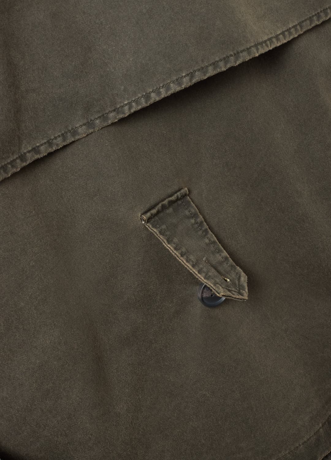 Grüner Trenchcoat Aus Baumwollmischung Mit Kontrastkragen | OVS Grüner Trenchcoat Aus Baumwollmischung Mit Kontrastkragen - 5 | OVS
