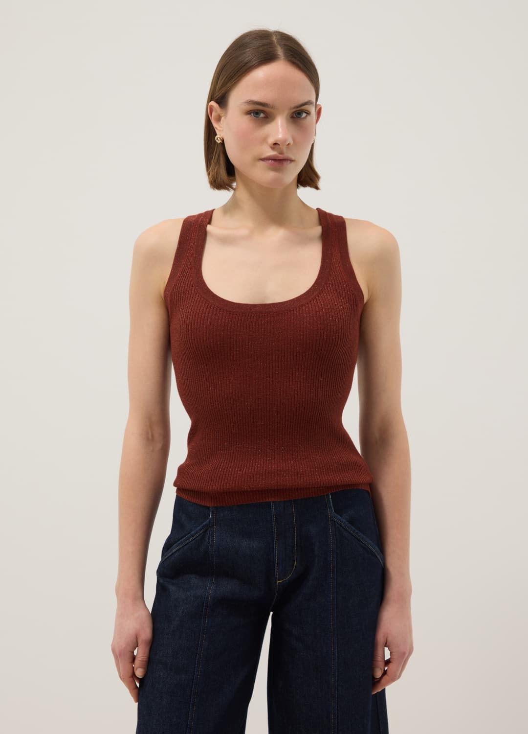 Braunes Tanktop Aus Viskosemischung | OVS Braunes Tanktop Aus Viskosemischung - 0 | OVS