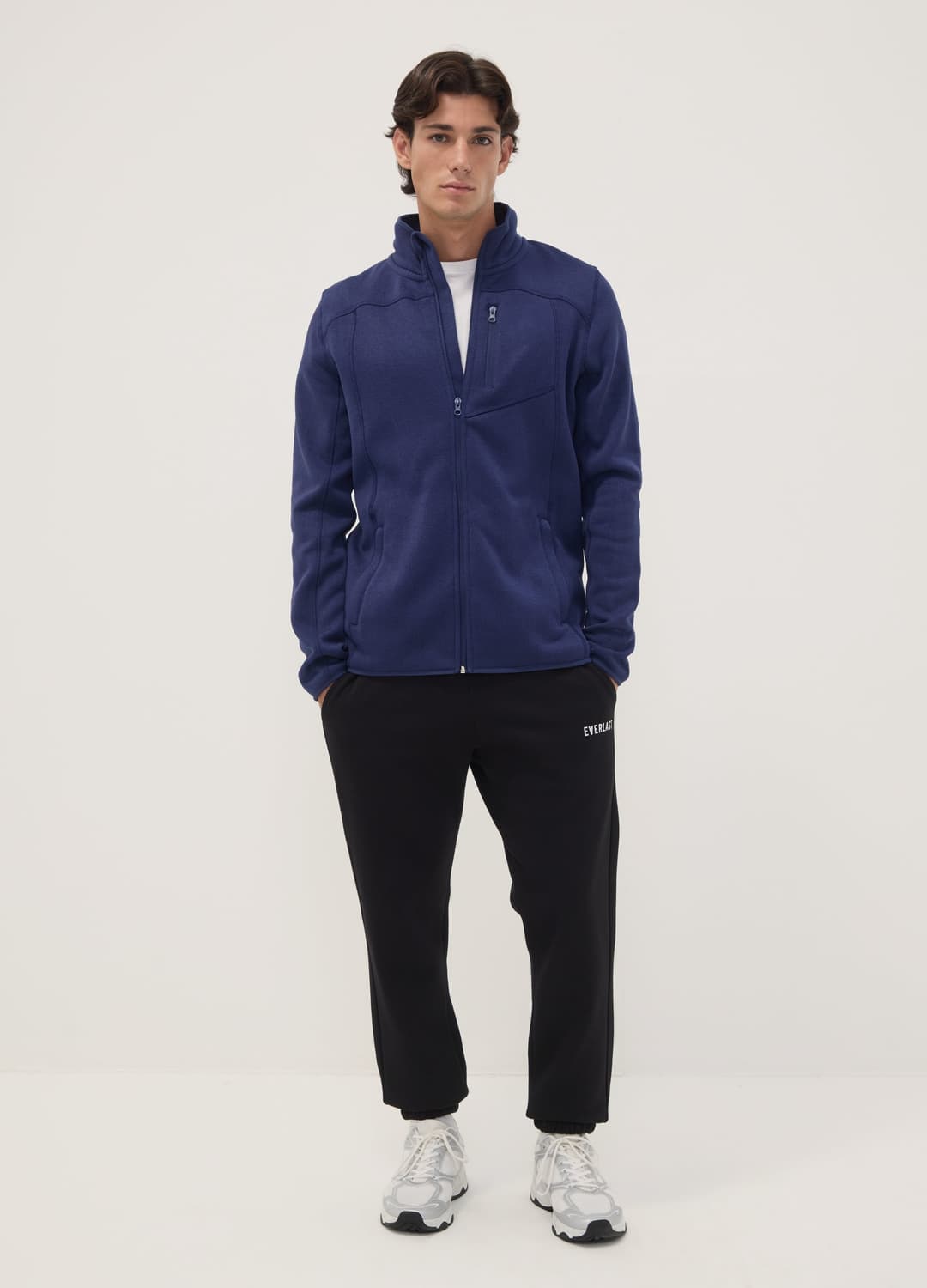 Felpa Blu Full Zip Con Collo Alto E Logo | OVS Felpa Blu Full Zip Con Collo Alto E Logo - 1 | OVS