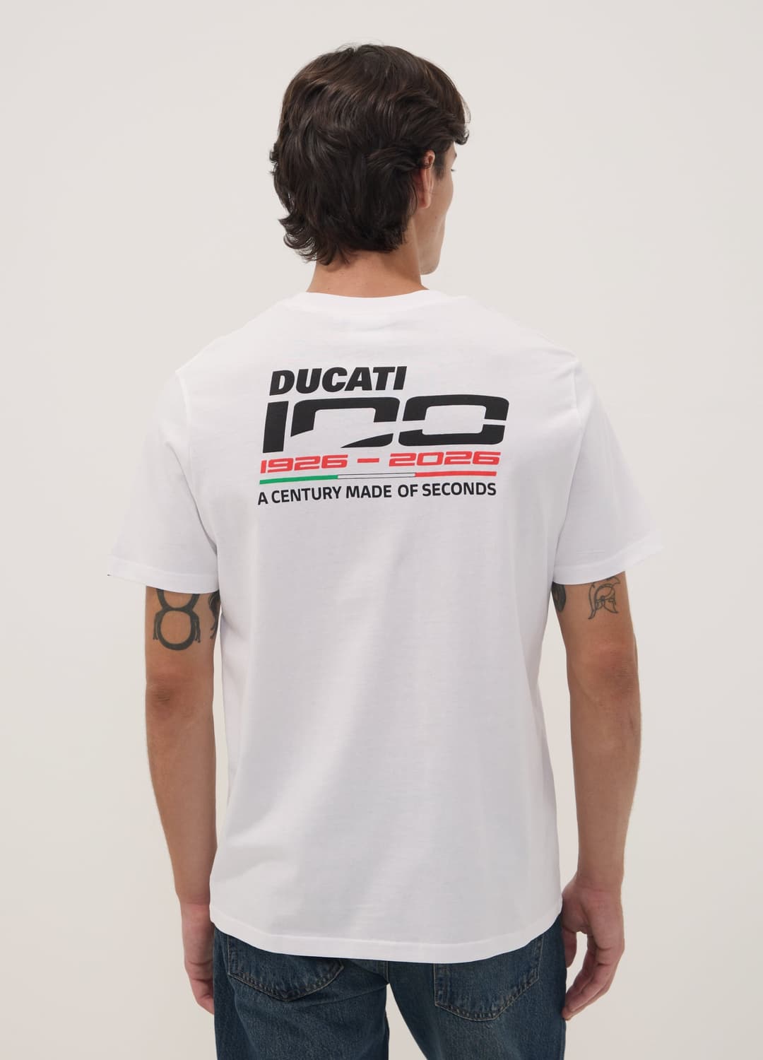 Weißes T-shirt Aus Reiner Baumwolle Mit Rundhalsausschnitt Und Ducati-print | OVS Weißes T-shirt Aus Reiner Baumwolle Mit Rundhalsausschnitt Und Ducati-print - 3 | OVS