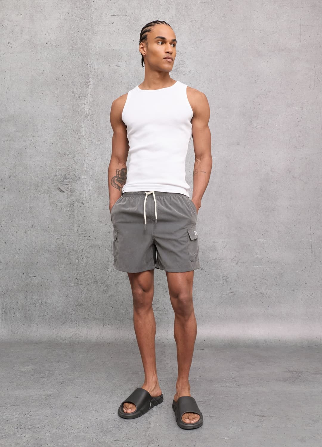 Cargo Swim Shorts Vintage Grey | OVS Cargo Swim Shorts Vintage Grey - 4 | OVS