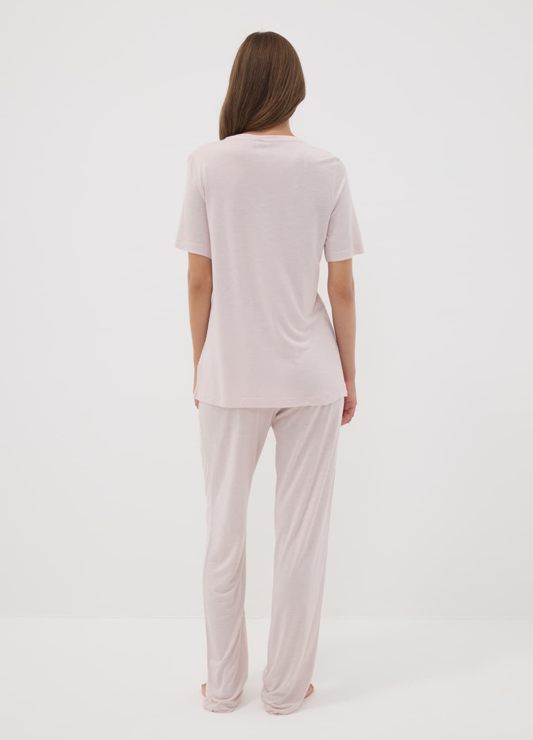 Pigiama Rosa In Pura Viscosa Con Scollo A V In Pizzo Regular Fit | OVS Pigiama Rosa In Pura Viscosa Con Scollo A V In Pizzo Regular Fit - 3 | OVS