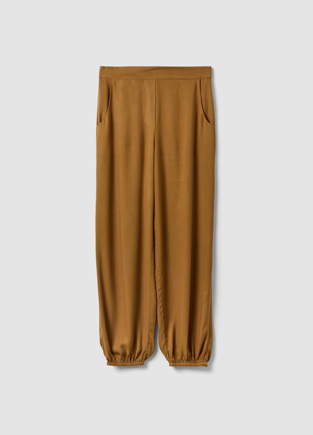 Braune Hose Aus Reiner Viskose Mit Elastischem Saum | OVS Braune Hose Aus Reiner Viskose Mit Elastischem Saum - 11 | OVS