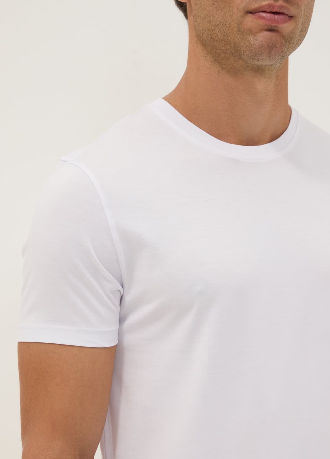 Weißes Supima-baumwoll-t-shirt Mit Rundhalsausschnitt | OVS Weißes Supima-baumwoll-t-shirt Mit Rundhalsausschnitt - 1 | OVS