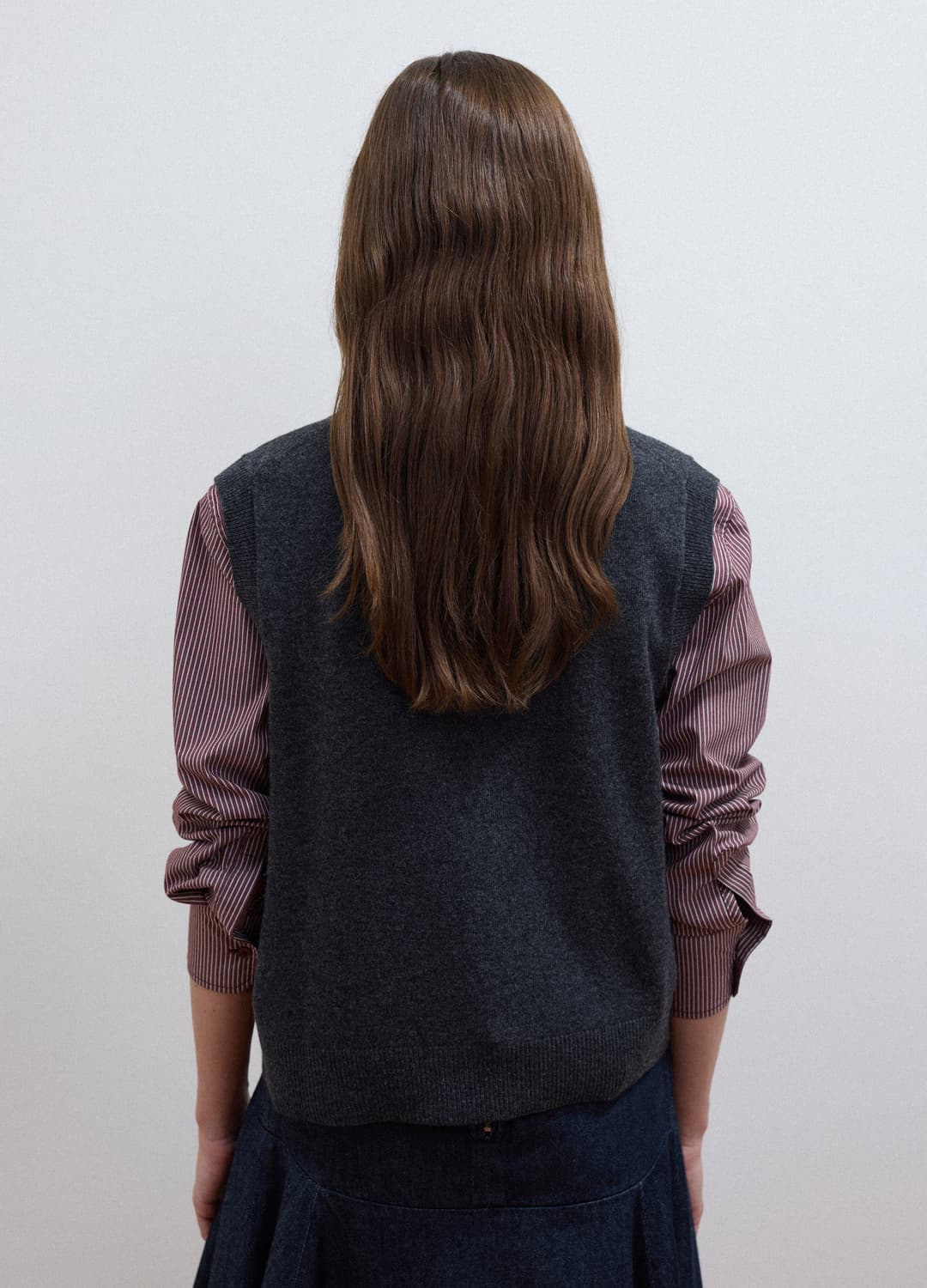 Gilet Grigio In Pura Lana Con Scollo Profondo A V | OVS Gilet Grigio In Pura Lana Con Scollo Profondo A V - 3 | OVS