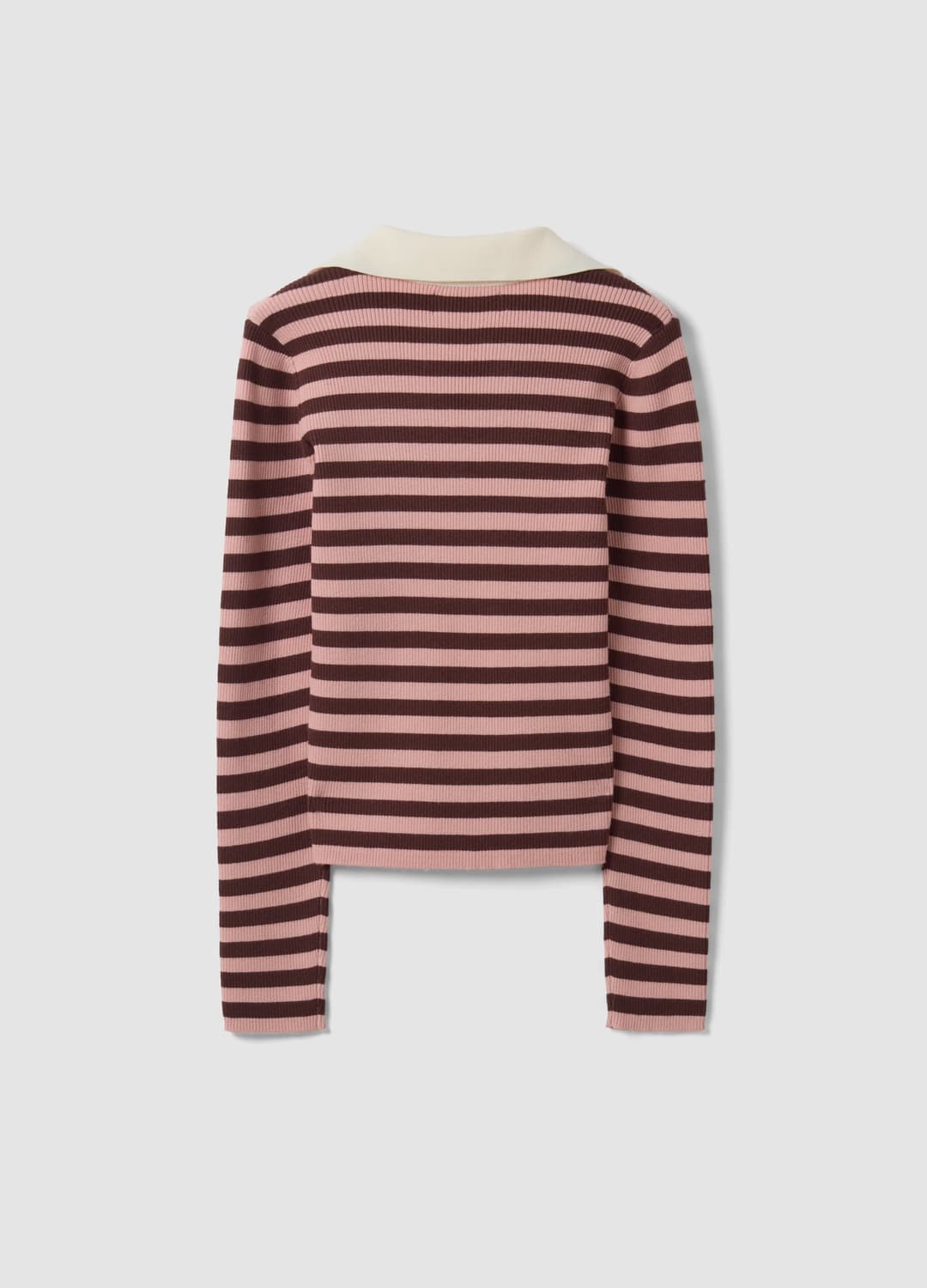 Mehrfarbig Gestreifter Strickpullover Aus Viskosemix Mit Polokragen | OVS Mehrfarbig Gestreifter Strickpullover Aus Viskosemix Mit Polokragen - 12 | OVS