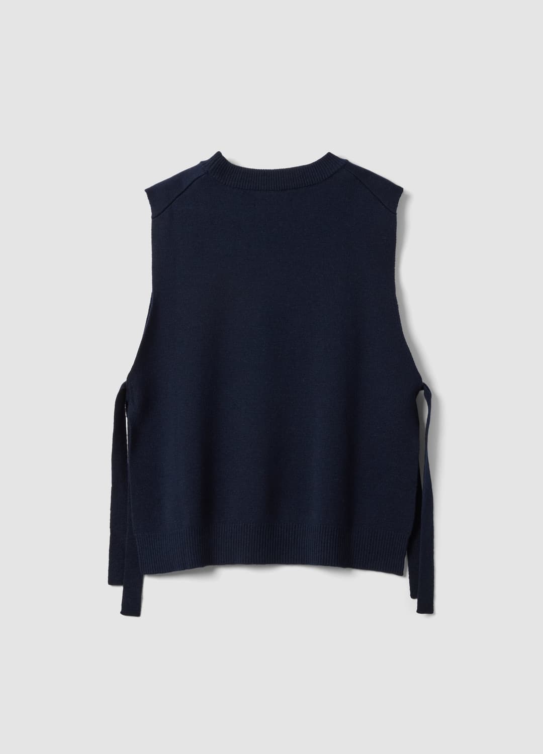 Gilet Blu In Misto Lana A Girocollo E Fascette Annodabili Regular Fit | OVS Gilet Blu In Misto Lana A Girocollo E Fascette Annodabili Regular Fit - 6 | OVS