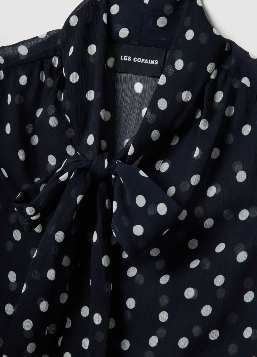 Camicia Nera A Pois Con Colletto E Maniche Corte Per Donna, In Poliestere, Nuova Senza Etichetta - Foto 4