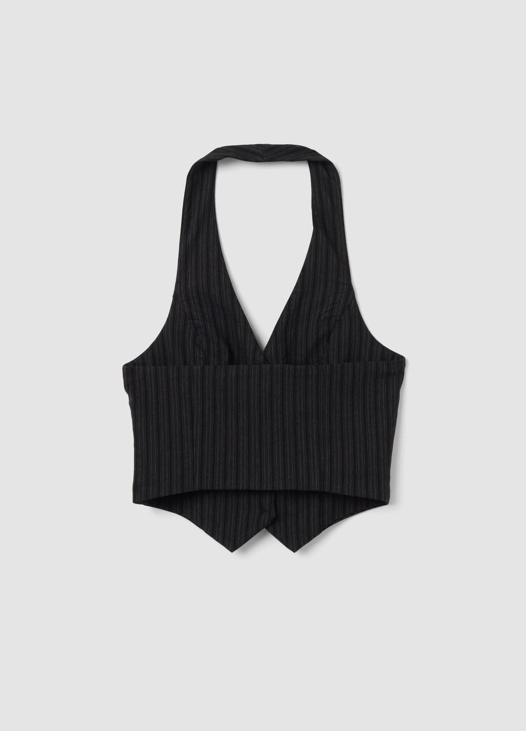 Gilet Nero Crop In Viscosa Elasticizzata A Righe | OVS Gilet Nero Crop In Viscosa Elasticizzata A Righe - 5 | OVS