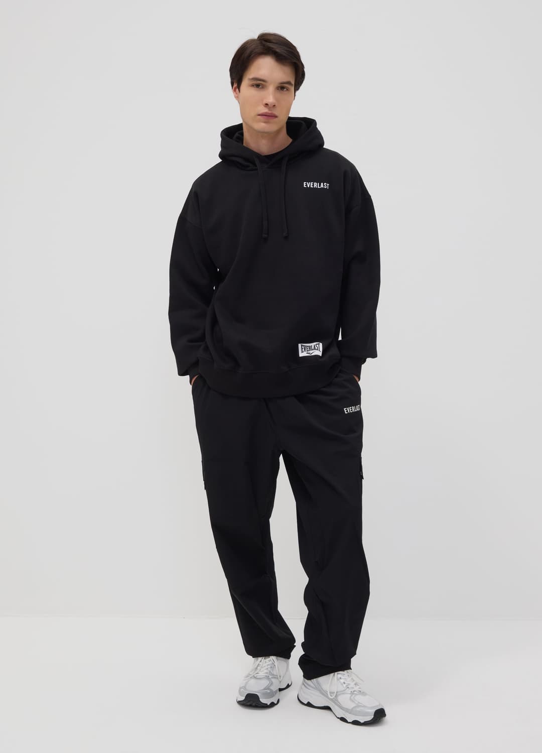 Felpa Nera Con Cappuccio In Misto Cotone Con Logo | OVS Felpa Nera Con Cappuccio In Misto Cotone Con Logo - 1 | OVS