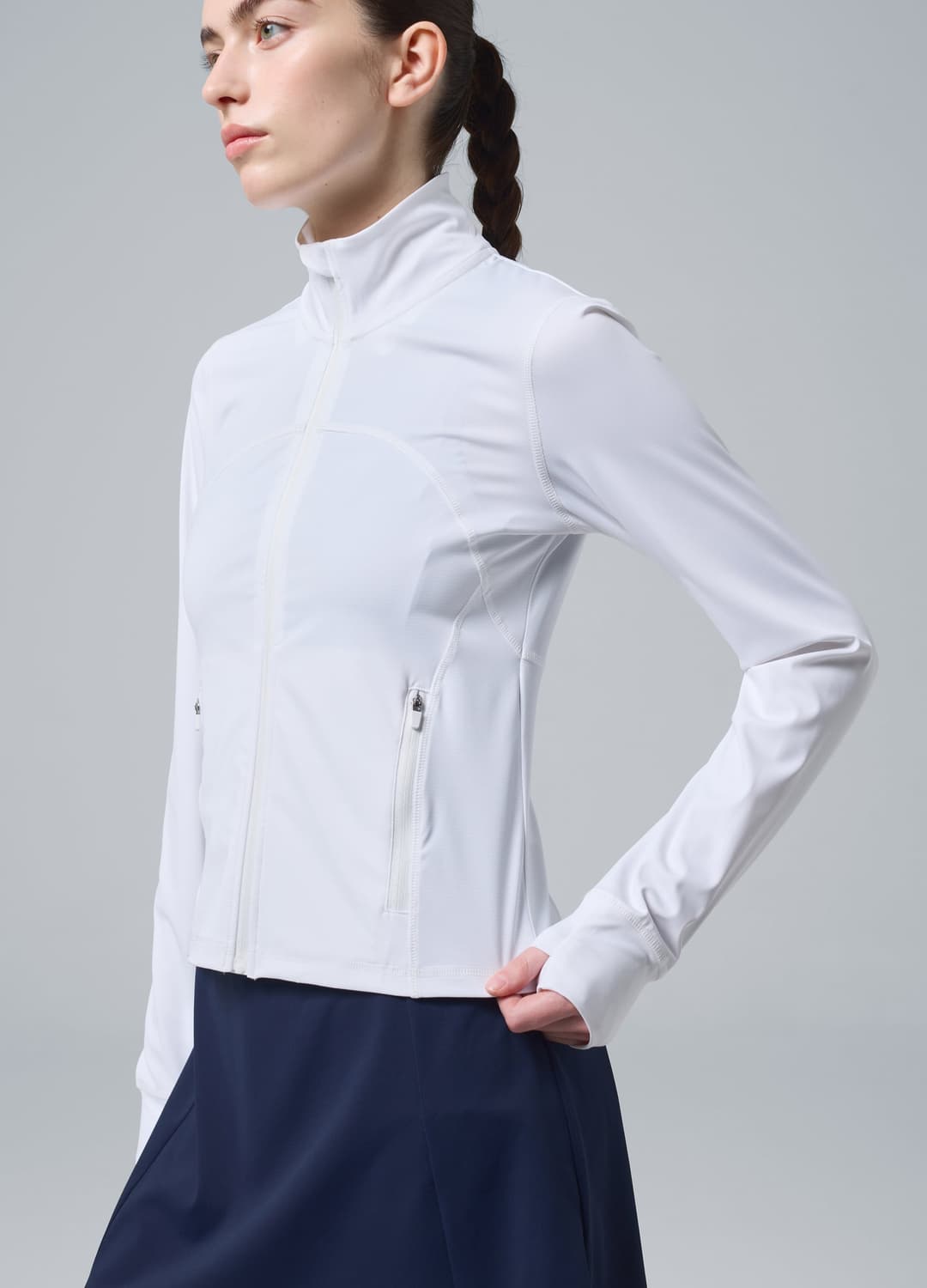 Felpa Full Zip Bianca In Tessuto Tecnico Elasticizzato Altavia Court | OVS Felpa Full Zip Bianca In Tessuto Tecnico Elasticizzato Altavia Court - 0 | OVS