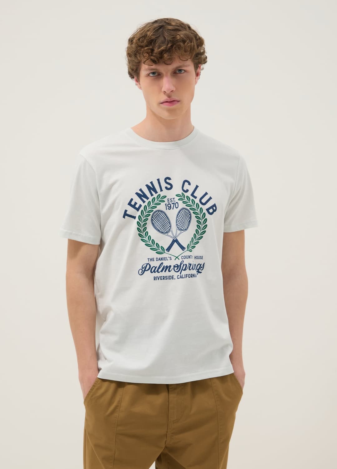 T-shirt Bianca Con Stampa In Puro Cotone Regular Fit | OVS T-shirt Bianca Con Stampa In Puro Cotone Regular Fit - 0 | OVS