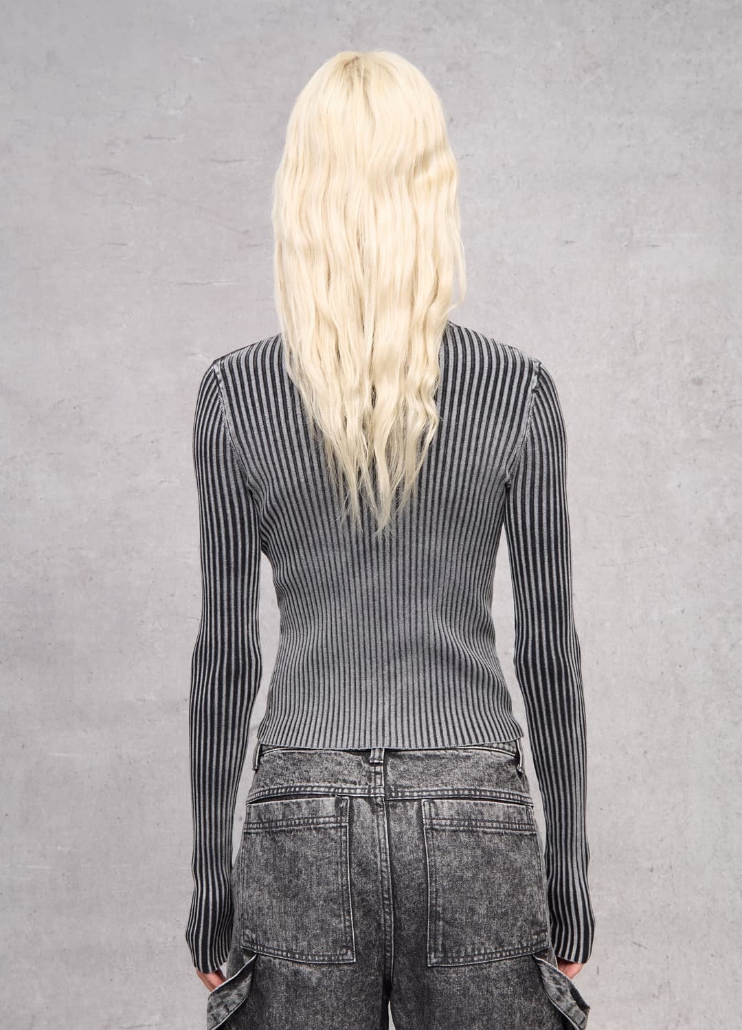 Full-zip Ribbed Knit Vintage Grey | OVS Full-zip Ribbed Knit Vintage Grey - 3 | OVS