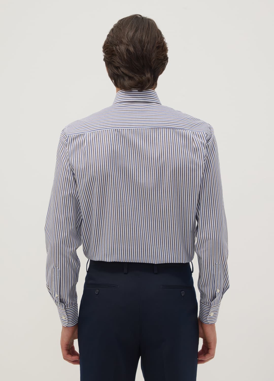 Camicia Bianca In Misto Cotone A Righe Con Collo Button-down Easy Iron | OVS Camicia Bianca In Misto Cotone A Righe Con Collo Button-down Easy Iron - 2 | OVS