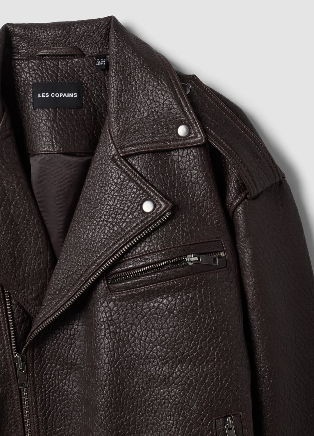 Giacca Biker Marrone In Vera Pelle Over Fit | OVS Giacca Biker Marrone In Vera Pelle Over Fit - 5 | OVS