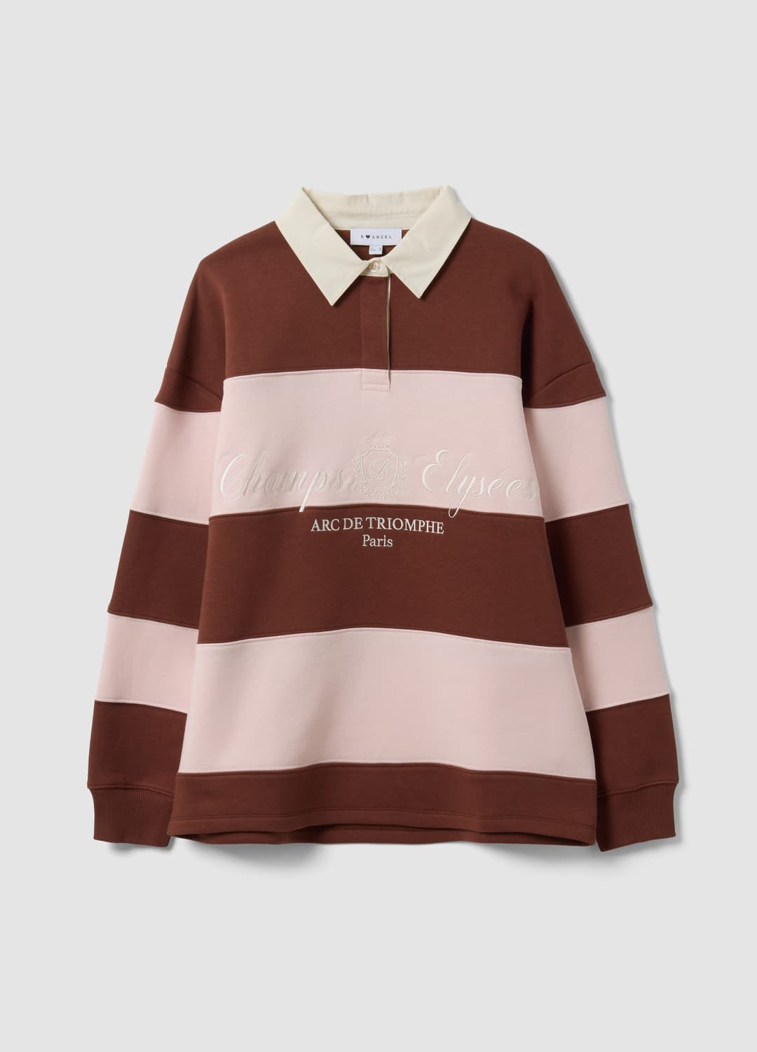 Felpa A Righe Marrone In Misto Cotone Con Colletto Relaxed Fit | OVS Felpa A Righe Marrone In Misto Cotone Con Colletto Relaxed Fit - 4 | OVS