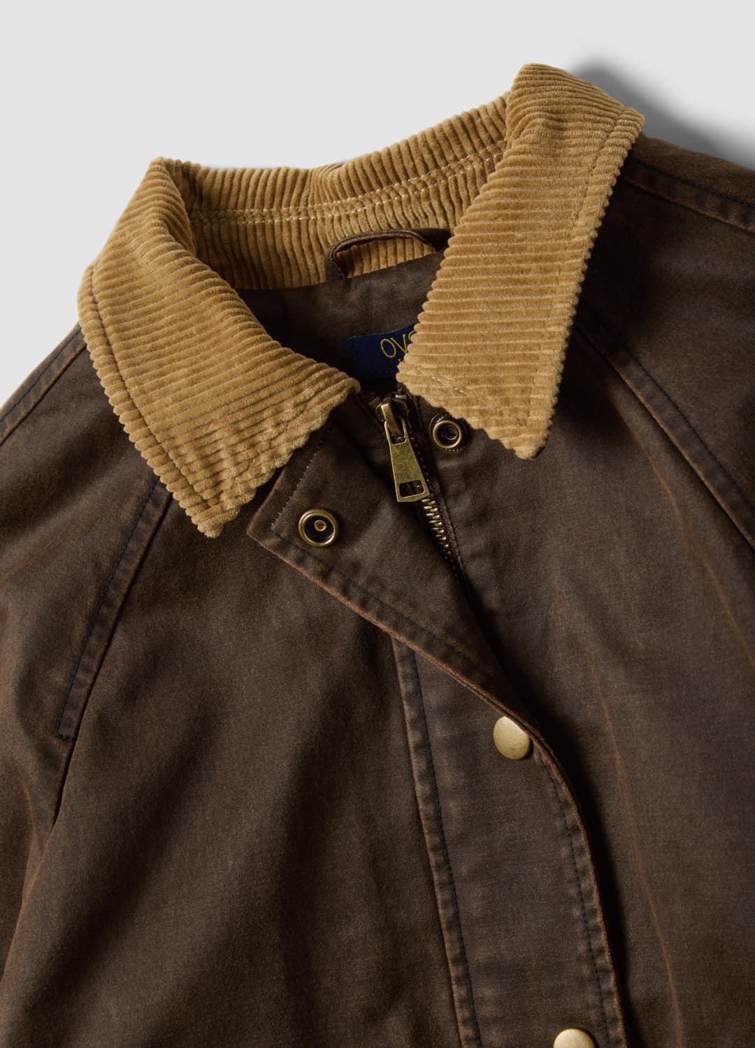 Braune Jacke Aus Baumwollmischung Mit Kontrastkragen Für Mädchen | OVS Braune Jacke Aus Baumwollmischung Mit Kontrastkragen Für Mädchen - 4 | OVS
