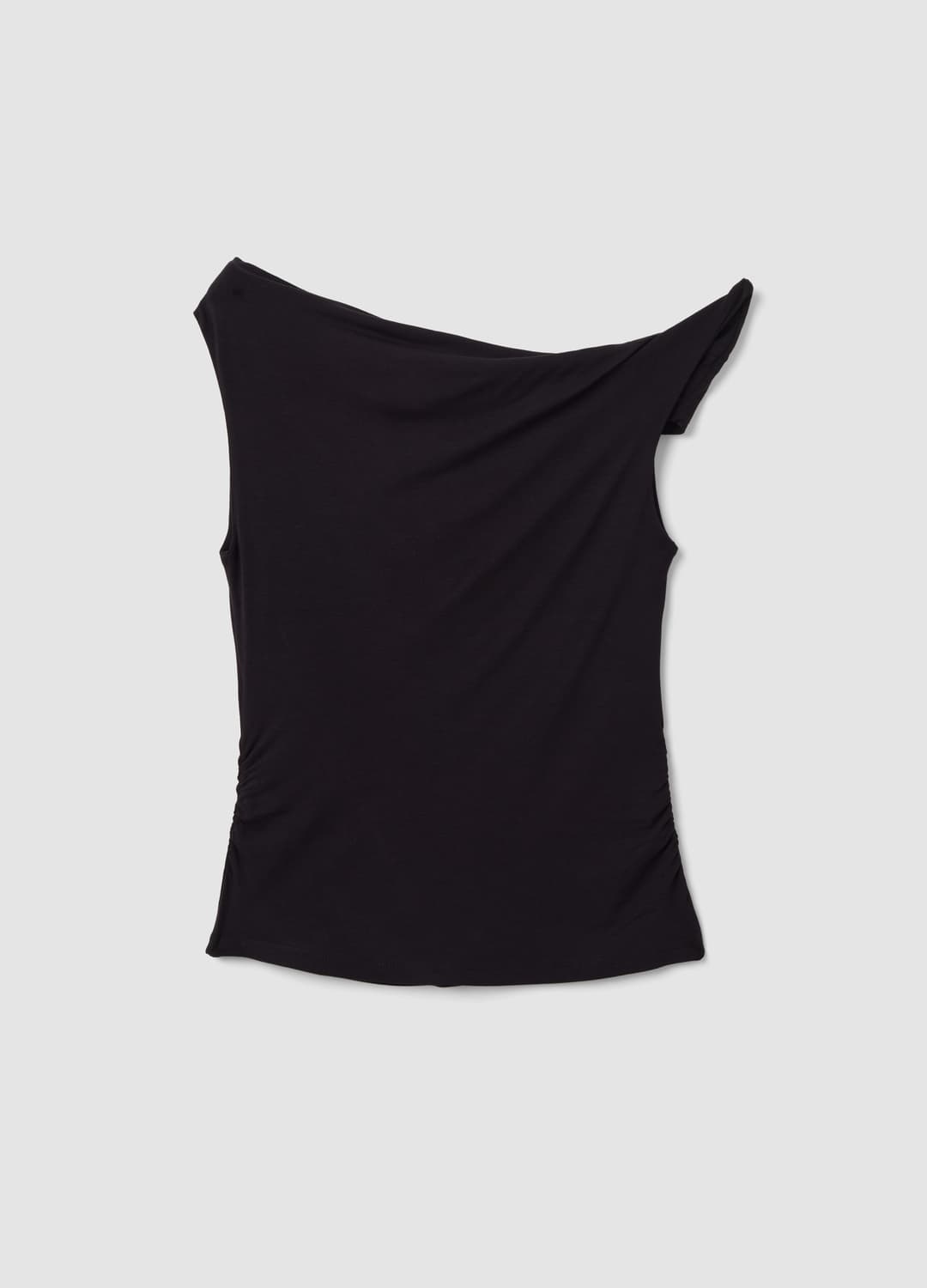 Top Bianco Asimmetrico Monospalla In Viscosa Elasticizzata A Pois Slim Fit | OVS Top Bianco Asimmetrico Monospalla In Viscosa Elasticizzata A Pois Slim Fit - 5 | OVS