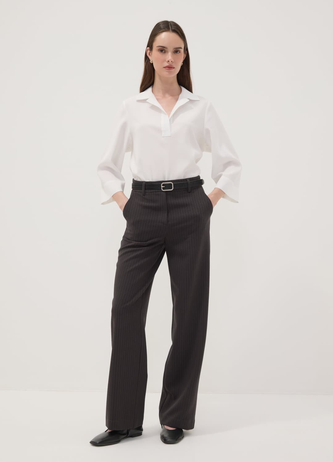 Beige Straight-leg-hose Aus Elastischer Viskose | OVS Beige Straight-leg-hose Aus Elastischer Viskose - 0 | OVS
