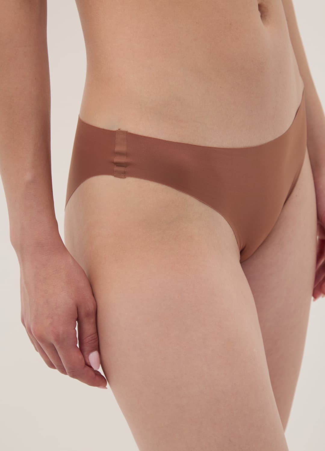 Slip Marrone In Microfibra Elasticizzata A Vita Regular | OVS Slip Marrone In Microfibra Elasticizzata A Vita Regular - 3 | OVS