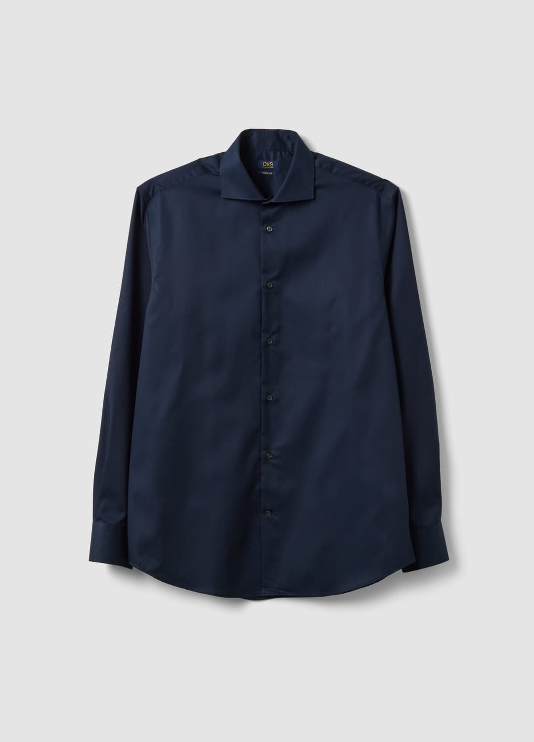 Camicia Blu In Puro Cotone Con Colletto Classico Regular Fit No Iron | OVS Camicia Blu In Puro Cotone Con Colletto Classico Regular Fit No Iron - 4 | OVS