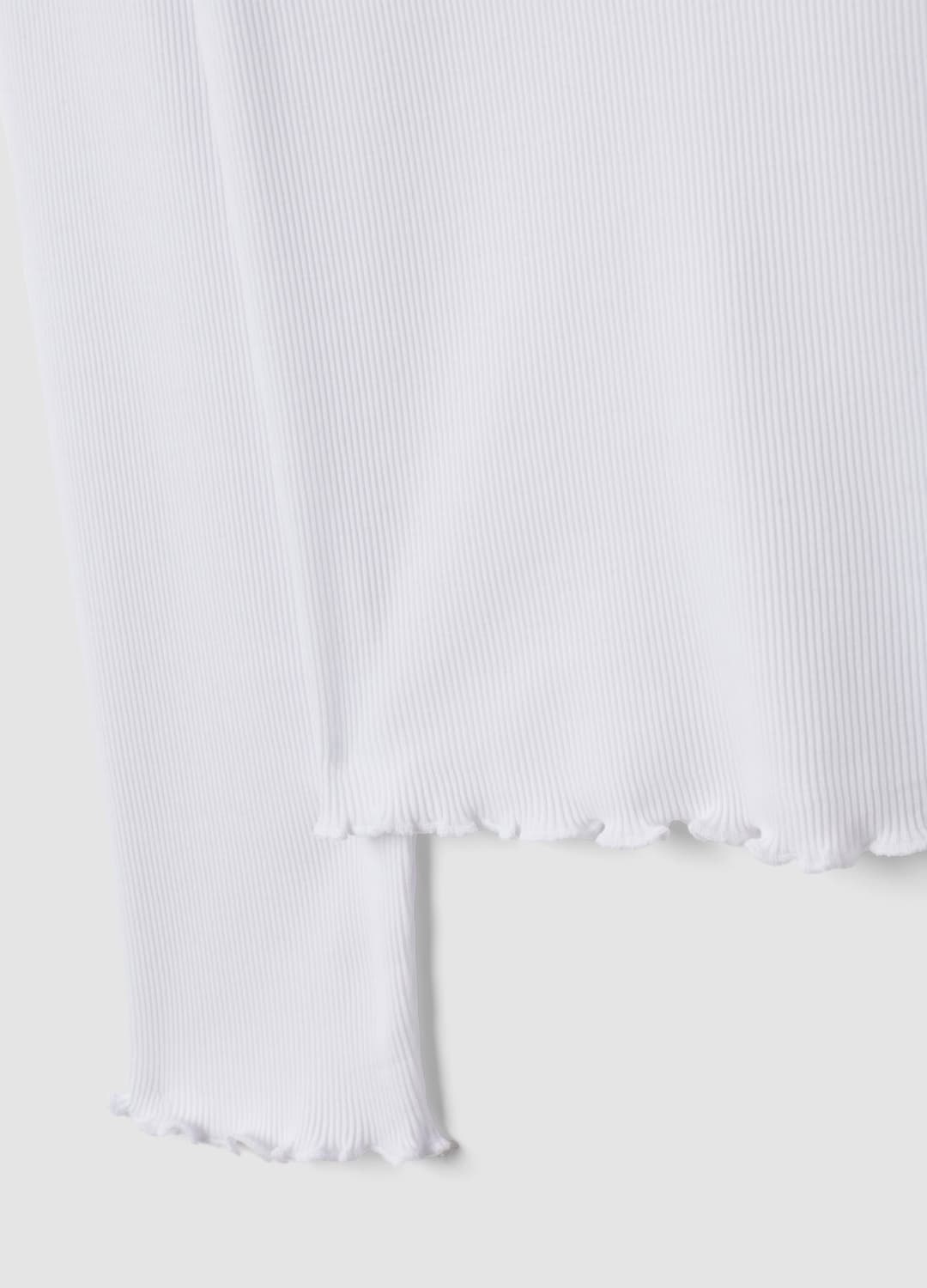 T-shirt Bianca In Puro Cotone A Maniche Lunghe Girocollo Regular Fit | OVS T-shirt Bianca In Puro Cotone A Maniche Lunghe Girocollo Regular Fit - 5 | OVS
