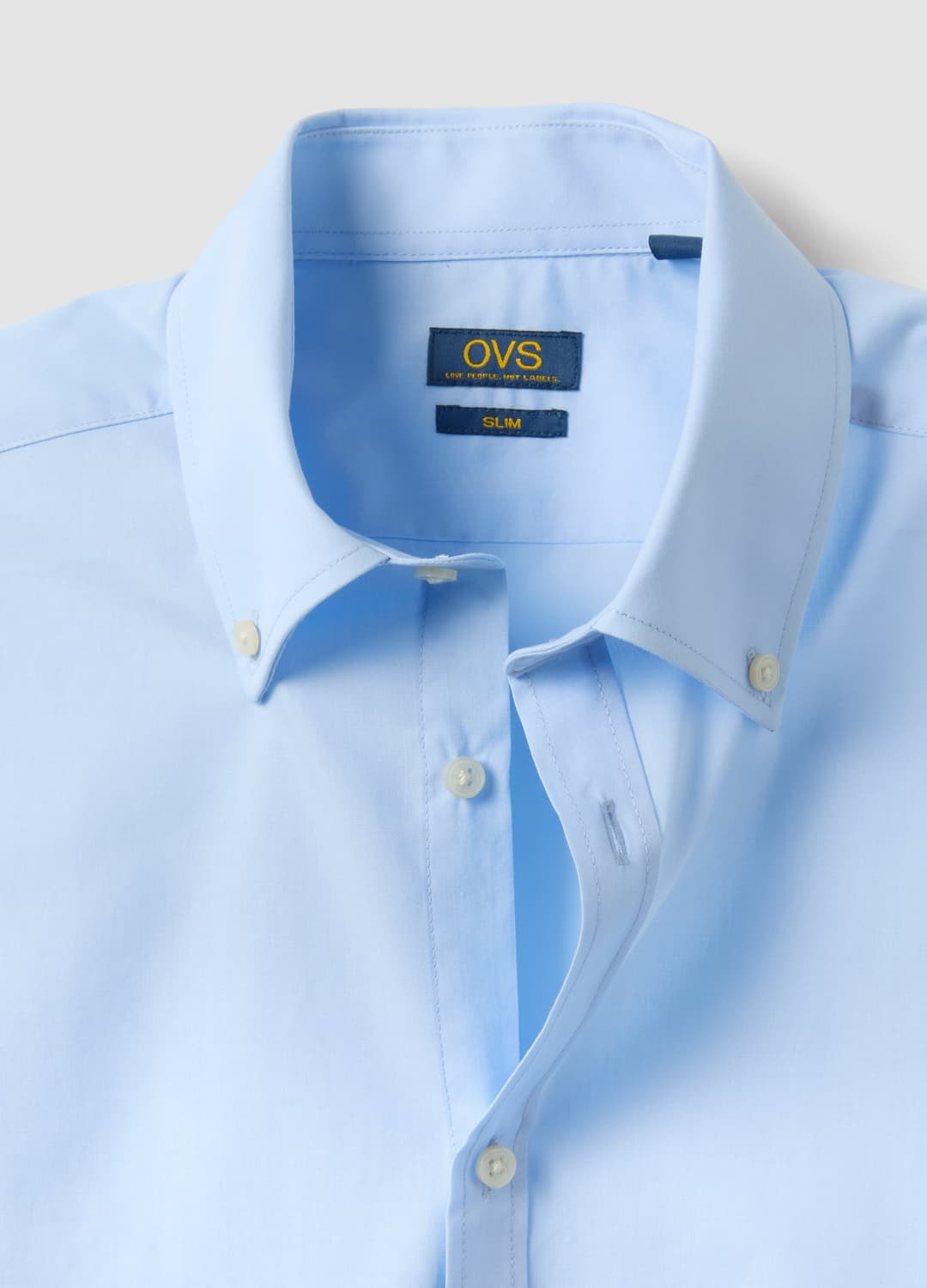 Hellblaues Slim-fit-hemd Mit Button-down-kragen | OVS Hellblaues Slim-fit-hemd Mit Button-down-kragen - 5 | OVS