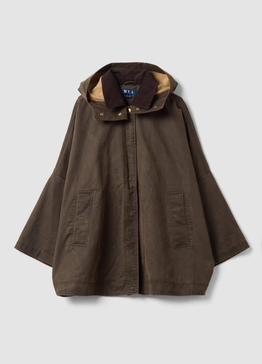 Giacca Marrone Con Cappuccio In Misto Cotone Over Fit Con Colletto A Contrasto | OVS Giacca Marrone Con Cappuccio In Misto Cotone Over Fit Con Colletto A Contrasto - 0 | OVS