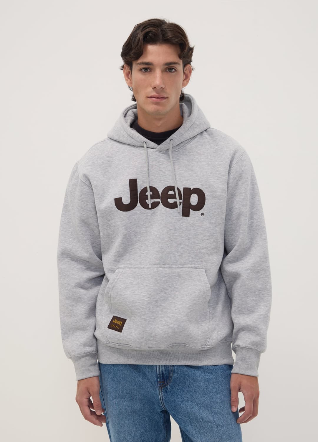 Felpa Grigia In Misto Cotone Con Cappuccio E Stampa Jeep Relaxed Fit | OVS Felpa Grigia In Misto Cotone Con Cappuccio E Stampa Jeep Relaxed Fit - 2 | OVS