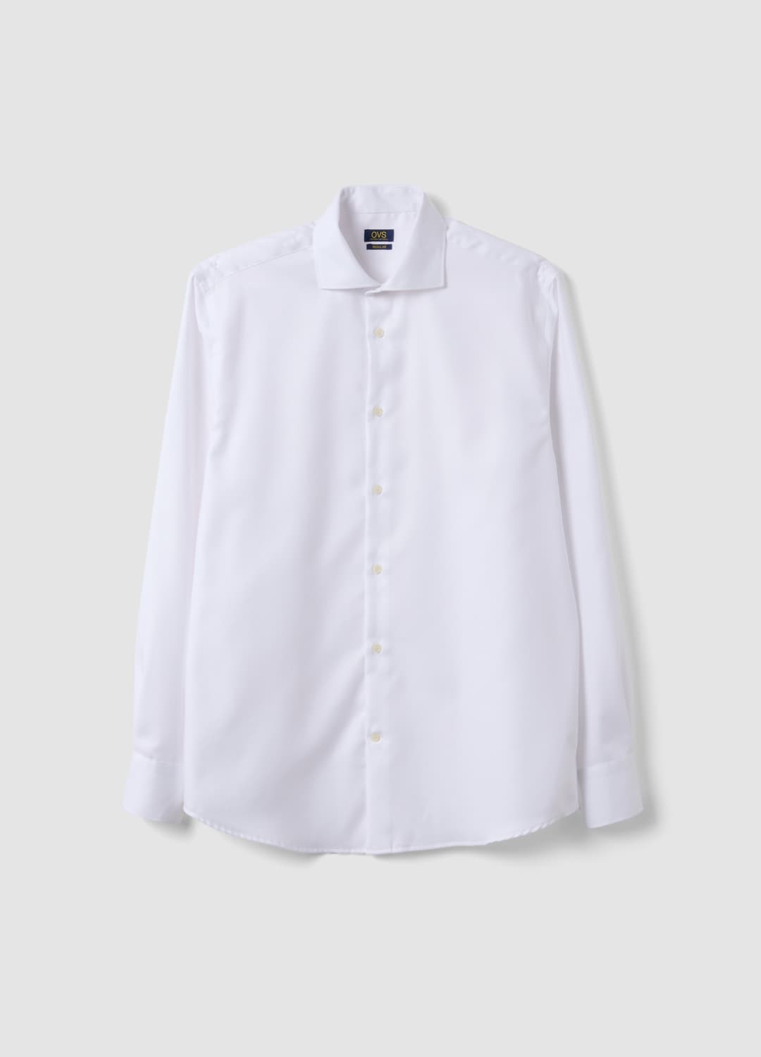 Camicia Bianca Regular Fit In Puro Cotone Con Collo Francese | OVS Camicia Bianca Regular Fit In Puro Cotone Con Collo Francese - 4 | OVS