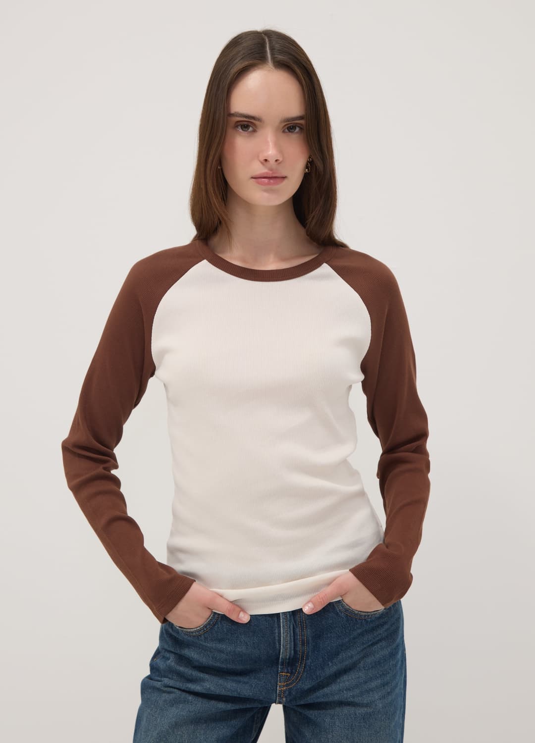 Weißes Langarm-t-shirt Aus Reiner Baumwolle | OVS Weißes Langarm-t-shirt Aus Reiner Baumwolle - 2 | OVS