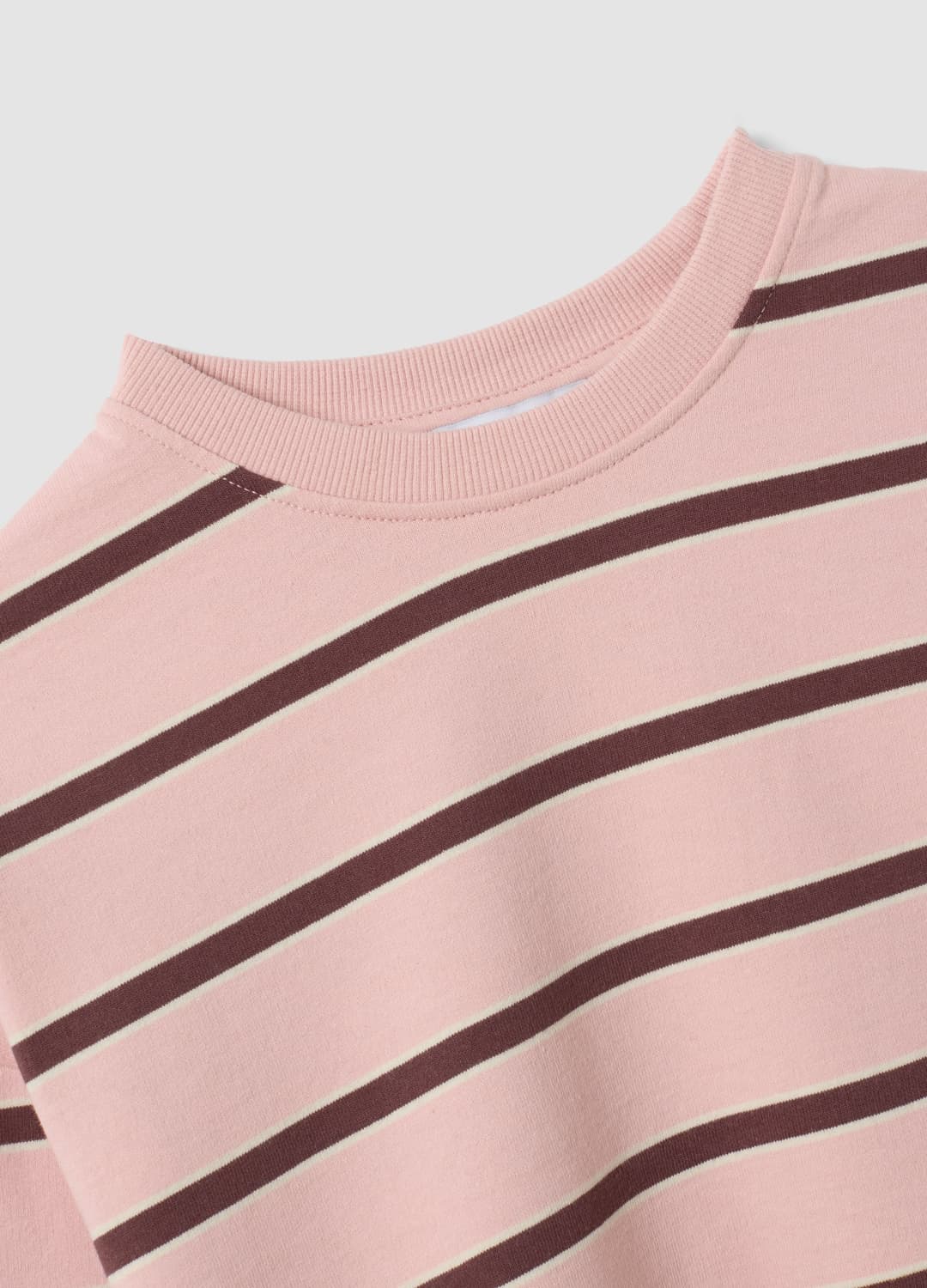 Rosa Sweatshirt Aus Reiner Baumwolle Mit Streifen | OVS Rosa Sweatshirt Aus Reiner Baumwolle Mit Streifen - 5 | OVS