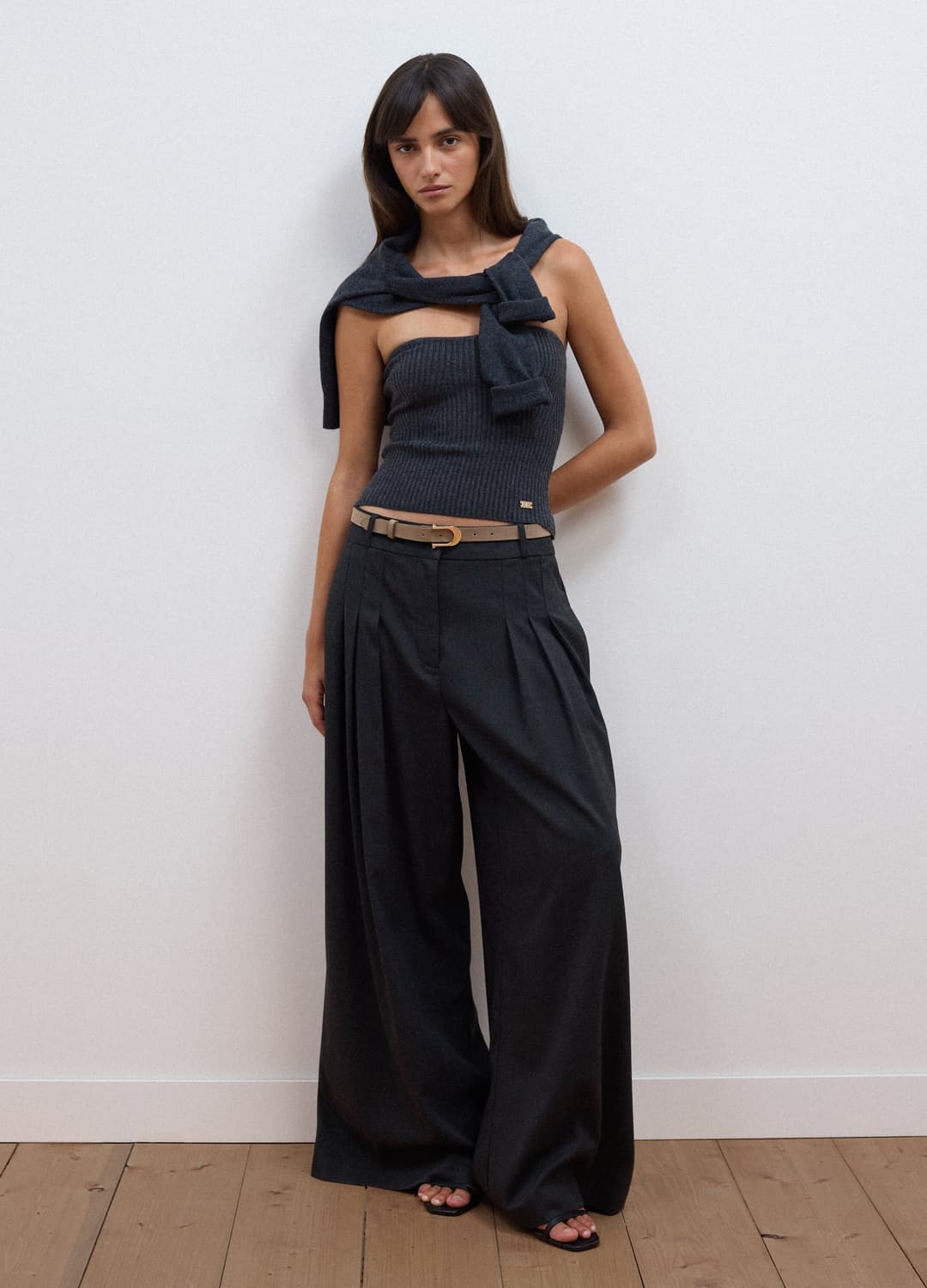Graues Bandeau-top Aus Wollmix In Rippstrick | OVS Graues Bandeau-top Aus Wollmix In Rippstrick - 1 | OVS