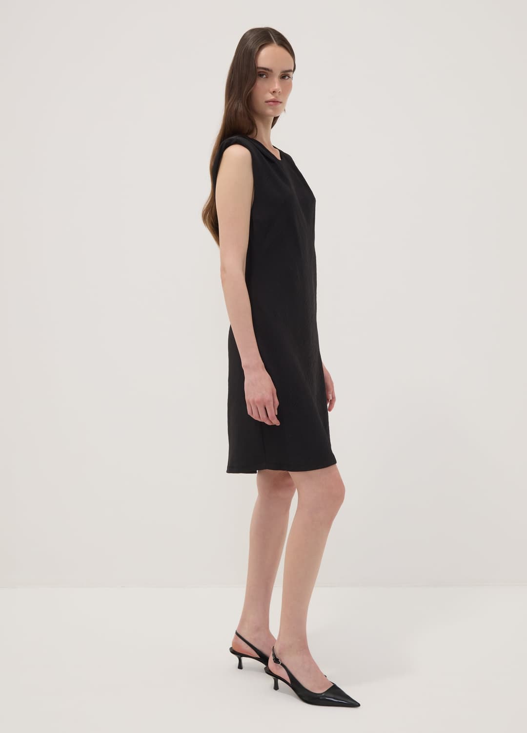 Abito Nero Fitted Con Dettagli Arricciati | OVS Abito Nero Fitted Con Dettagli Arricciati - 1 | OVS