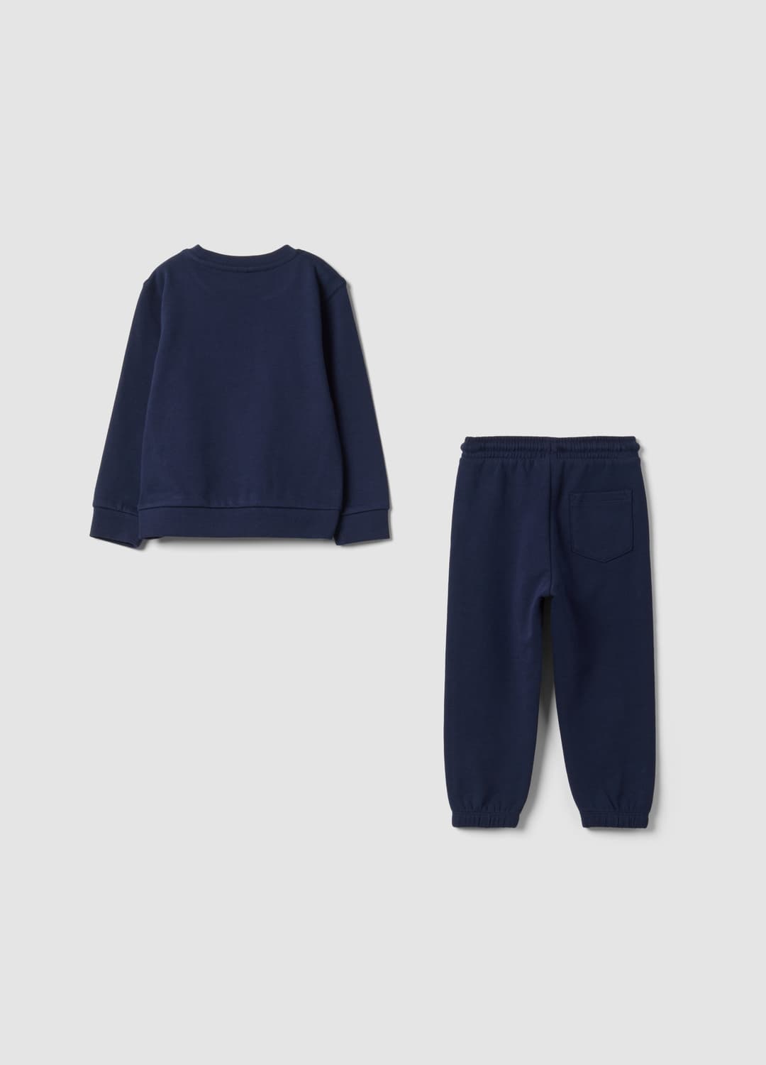Completo Jogging Blu In Puro Cotone Con Applicazioni Sportive Per Bimbo | OVS Completo Jogging Blu In Puro Cotone Con Applicazioni Sportive Per Bimbo - 1 | OVS
