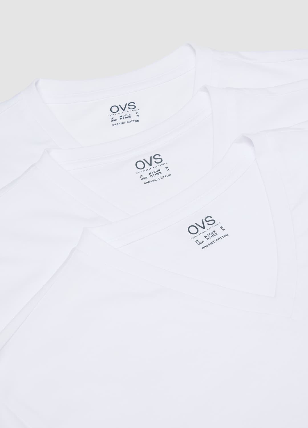 3er-pack Weisse T-shirts Aus Bio-baumwolle Mit V-ausschnitt | OVS 3er-pack Weisse T-shirts Aus Bio-baumwolle Mit V-ausschnitt - 5 | OVS