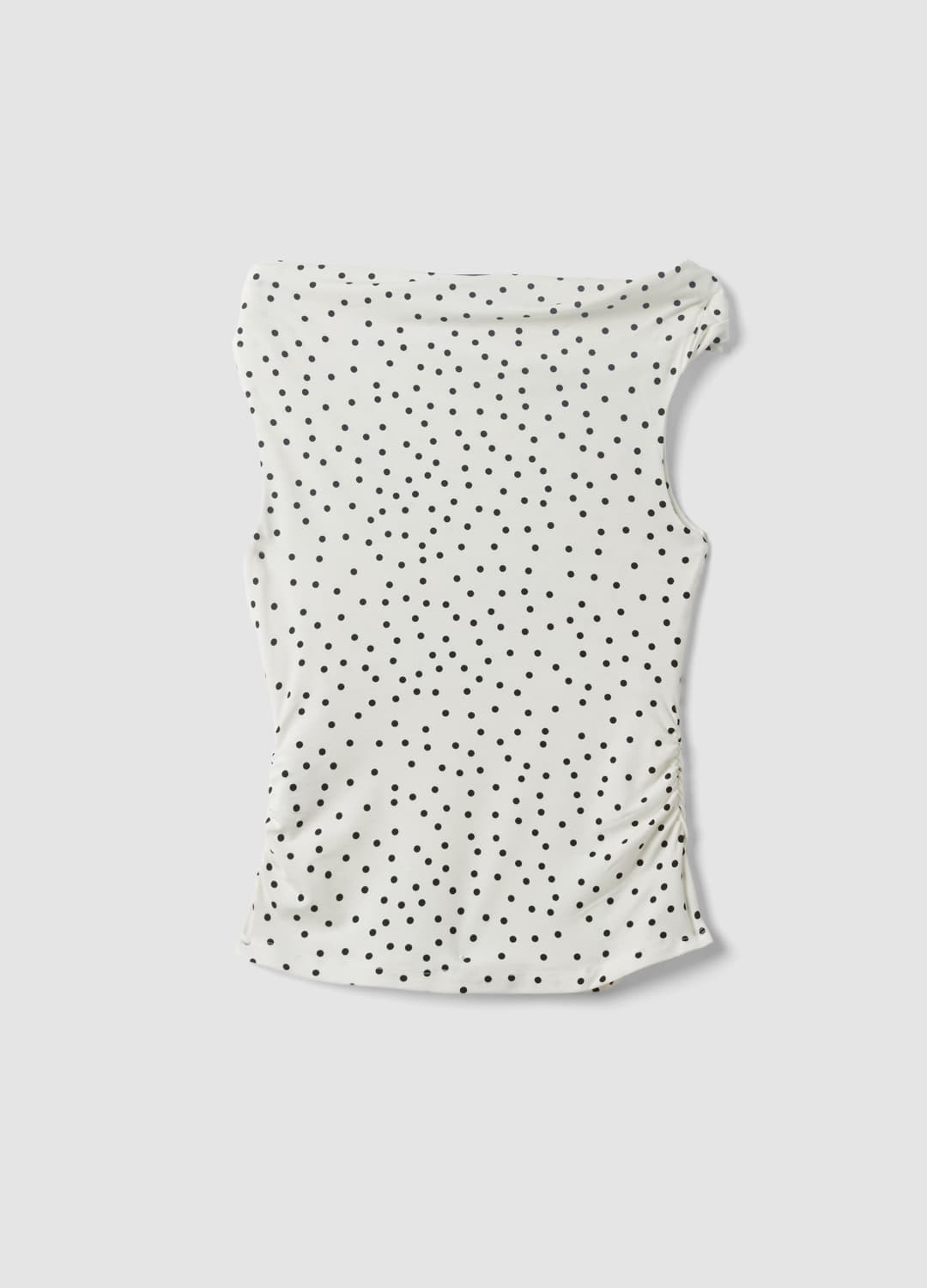 Top Bianco Asimmetrico Monospalla In Viscosa Elasticizzata A Pois Slim Fit | OVS Top Bianco Asimmetrico Monospalla In Viscosa Elasticizzata A Pois Slim Fit - 5 | OVS