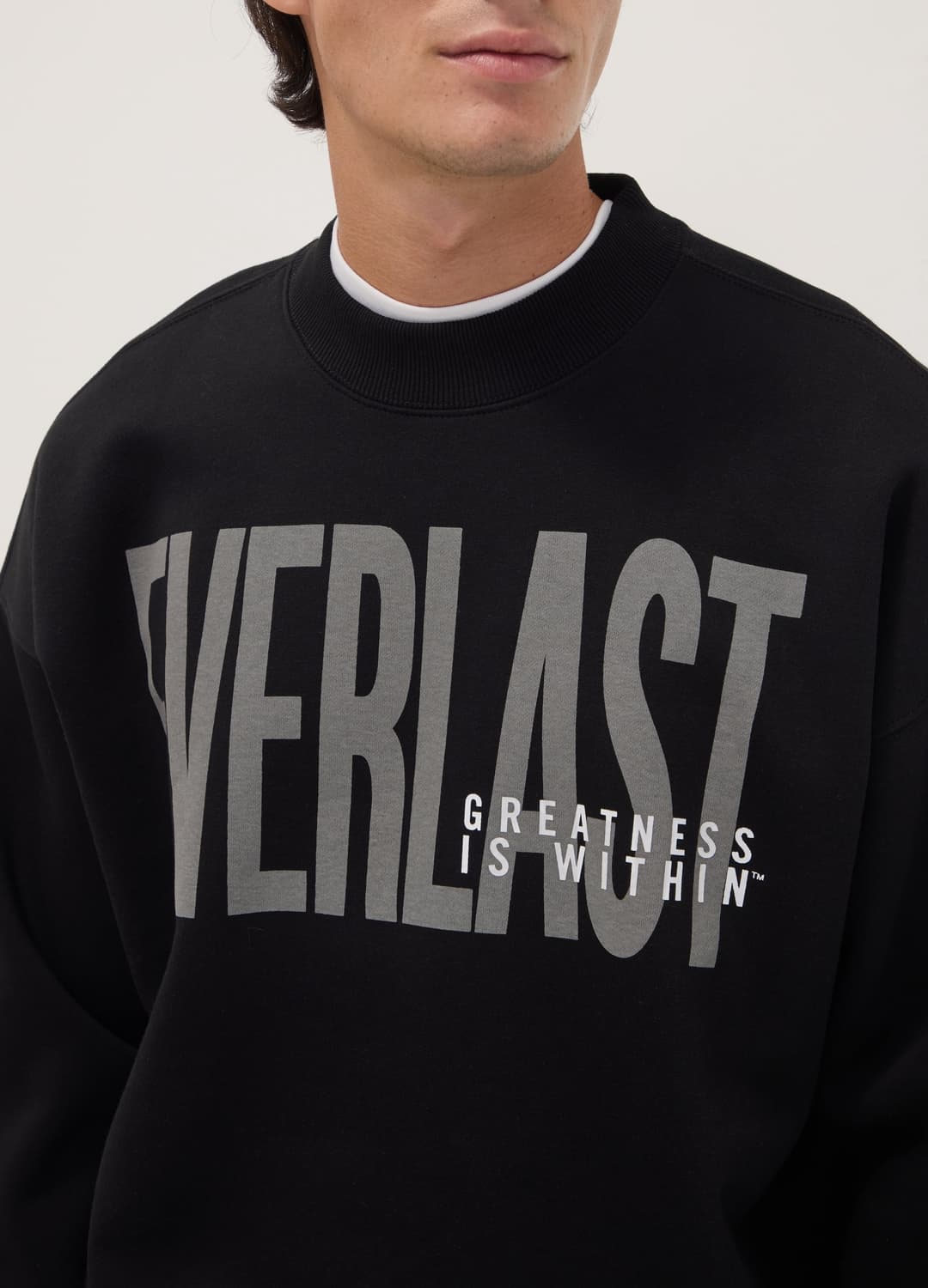 Felpa Nera In Misto Cotone Con Logo Frontale | OVS Felpa Nera In Misto Cotone Con Logo Frontale - 2 | OVS
