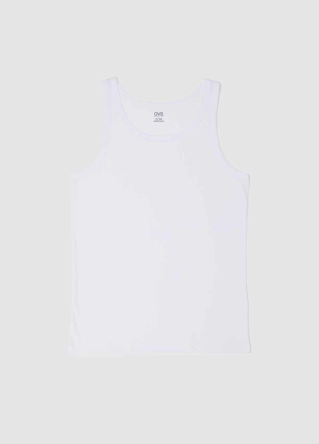 Canottiera Bianca In Puro Cotone Organico Regular Fit | OVS Canottiera Bianca In Puro Cotone Organico Regular Fit - 4 | OVS