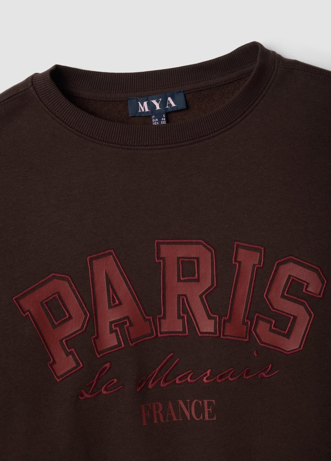 Felpa Marrone In Misto Cotone Con Scritta Paris | OVS Felpa Marrone In Misto Cotone Con Scritta Paris - 1 | OVS