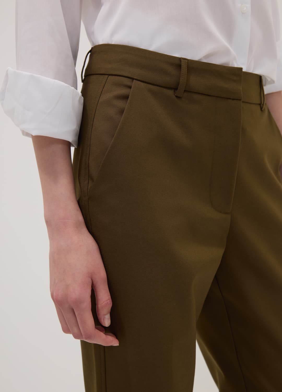 Braune Slim-fit-hose Aus Stretch-baumwolle | OVS Braune Slim-fit-hose Aus Stretch-baumwolle - 3 | OVS