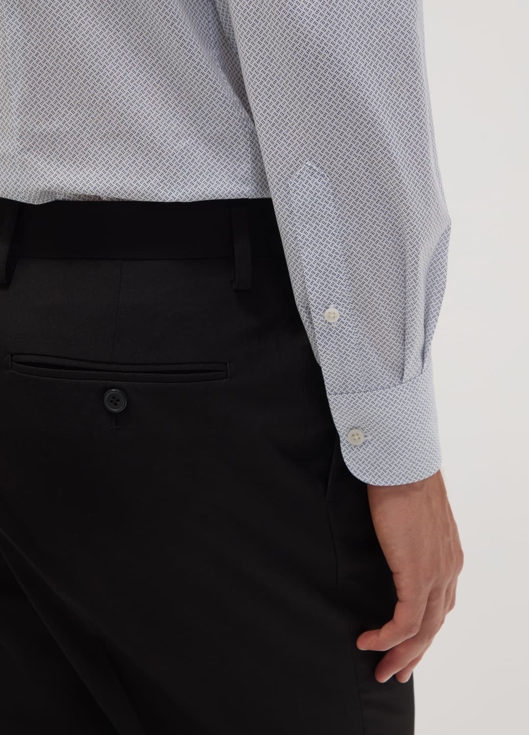 Camicia Azzurra In Popeline Di Cotone Elasticizzato Con Collo Francese | OVS Camicia Azzurra In Popeline Di Cotone Elasticizzato Con Collo Francese - 3 | OVS