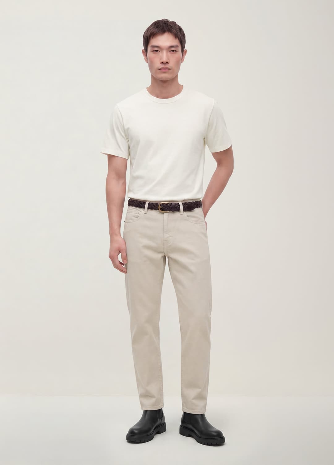Jeans Beige In Twill Di Puro Cotone Straight Fit | OVS Jeans Beige In Twill Di Puro Cotone Straight Fit - 0 | OVS