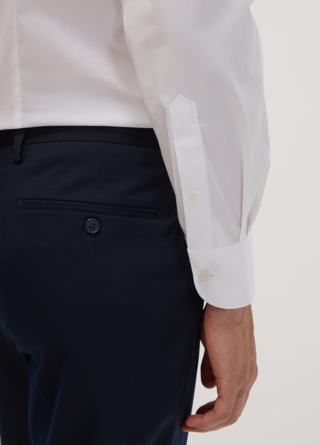 Camicia Bianca In Popeline Di Cotone Elasticizzato Con Collo Francese Slim Fit | OVS Camicia Bianca In Popeline Di Cotone Elasticizzato Con Collo Francese Slim Fit - 2 | OVS