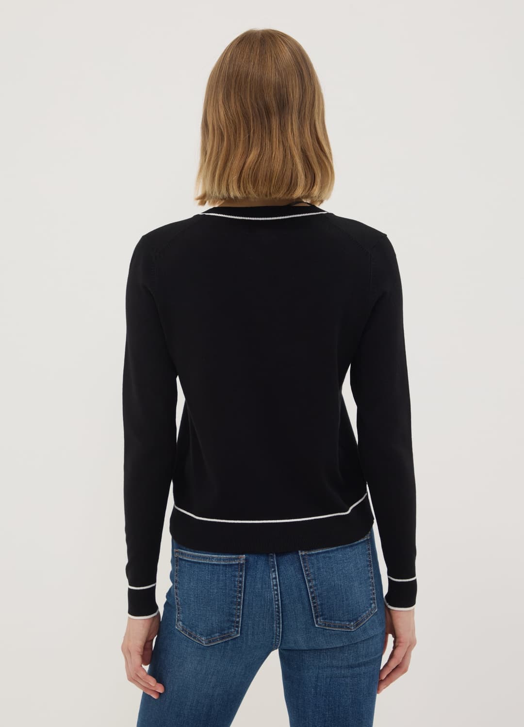 Cardigan Nero In Viscosa Elasticizzata Regular Fit | OVS Cardigan Nero In Viscosa Elasticizzata Regular Fit - 3 | OVS